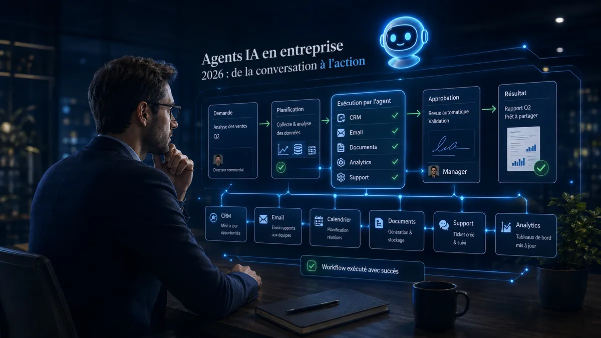Agents IA en entreprise : pourquoi 2026 est l’année où l’IA passe de la conversation à l’action